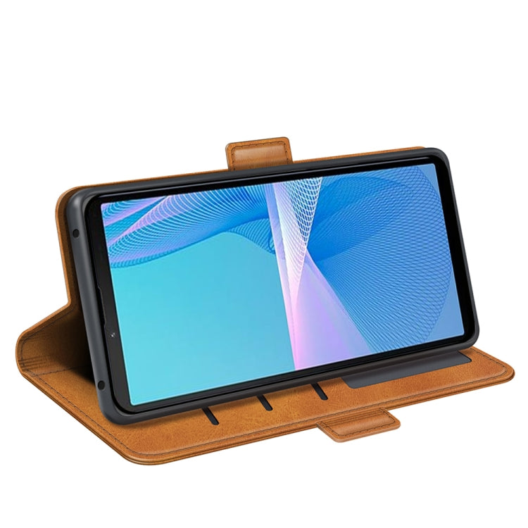 For Sony Xperia 10 IV Dual-side Magnetic Buckle Horizontal Flip Leather Phone Case