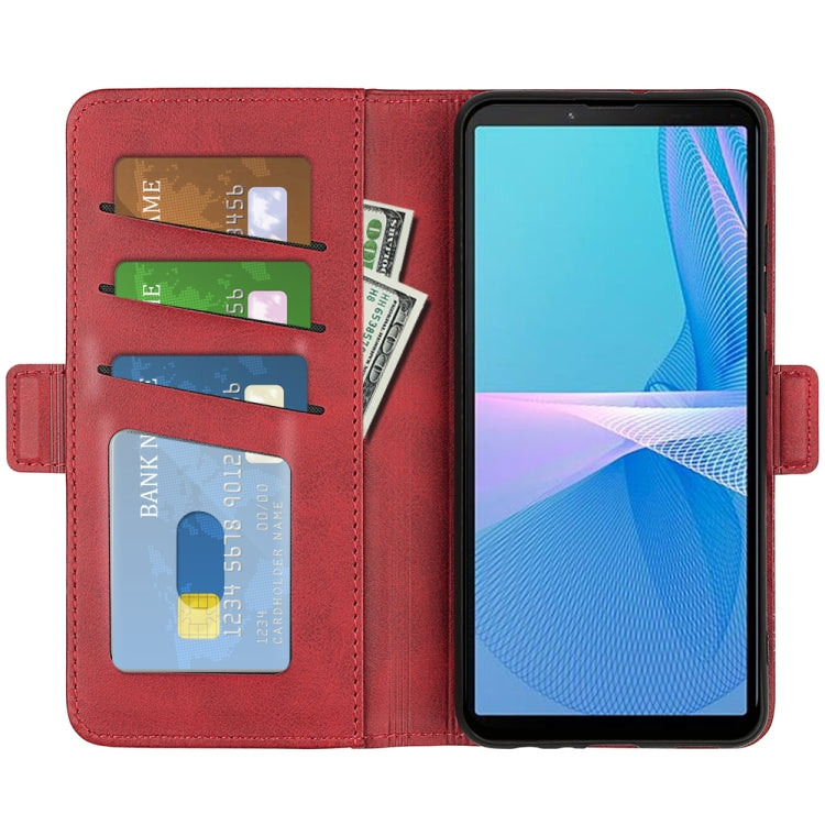 For Sony Xperia 10 IV Dual-side Magnetic Buckle Horizontal Flip Leather Phone Case