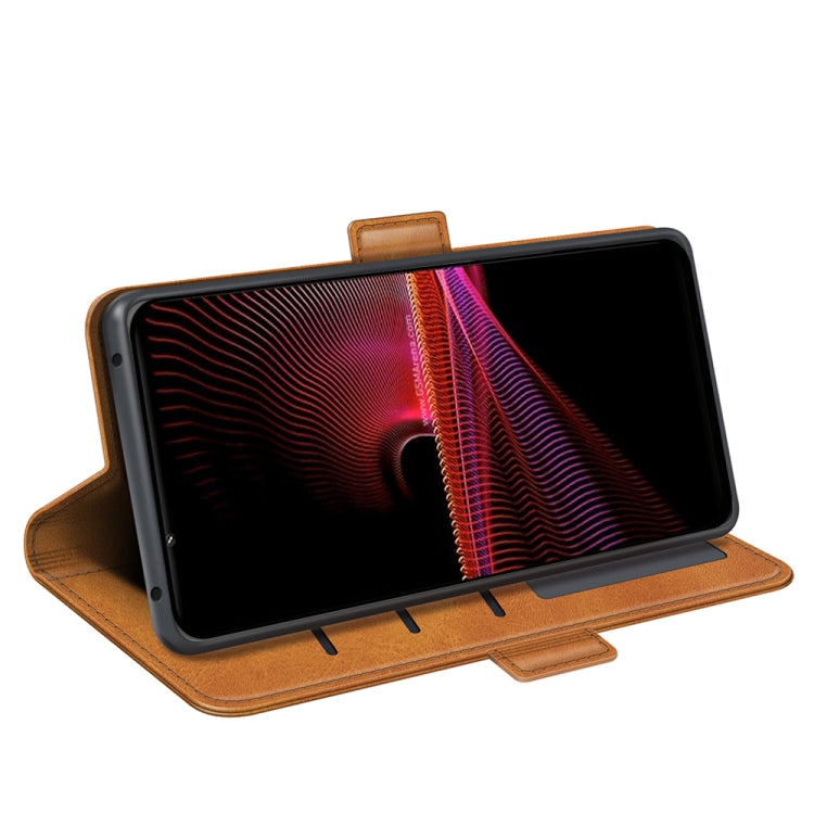 For Sony Xperia 1 IV Dual-side Magnetic Buckle Leather Phone Case