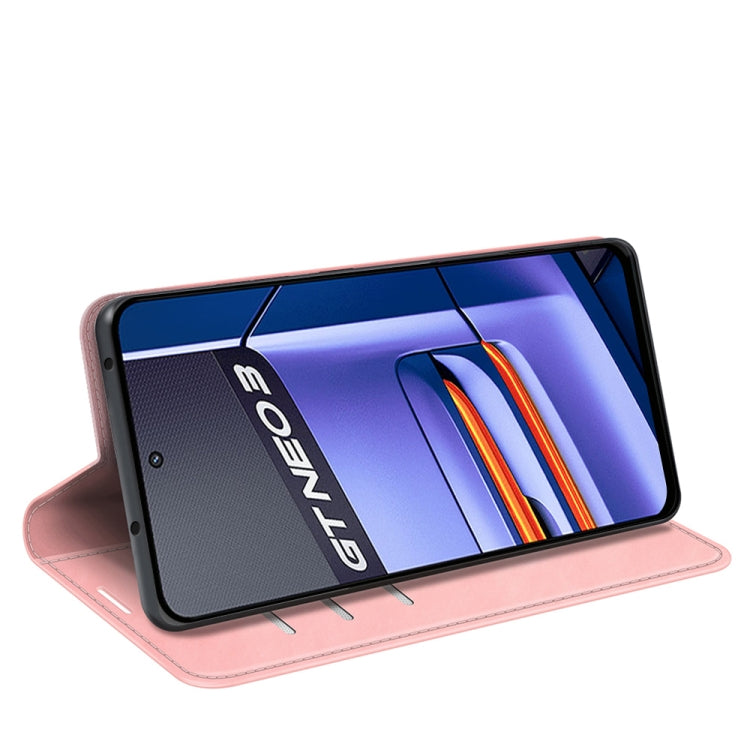For OPPO Realme GT Neo 3 Retro-skin Magnetic Suction Leather Phone Case