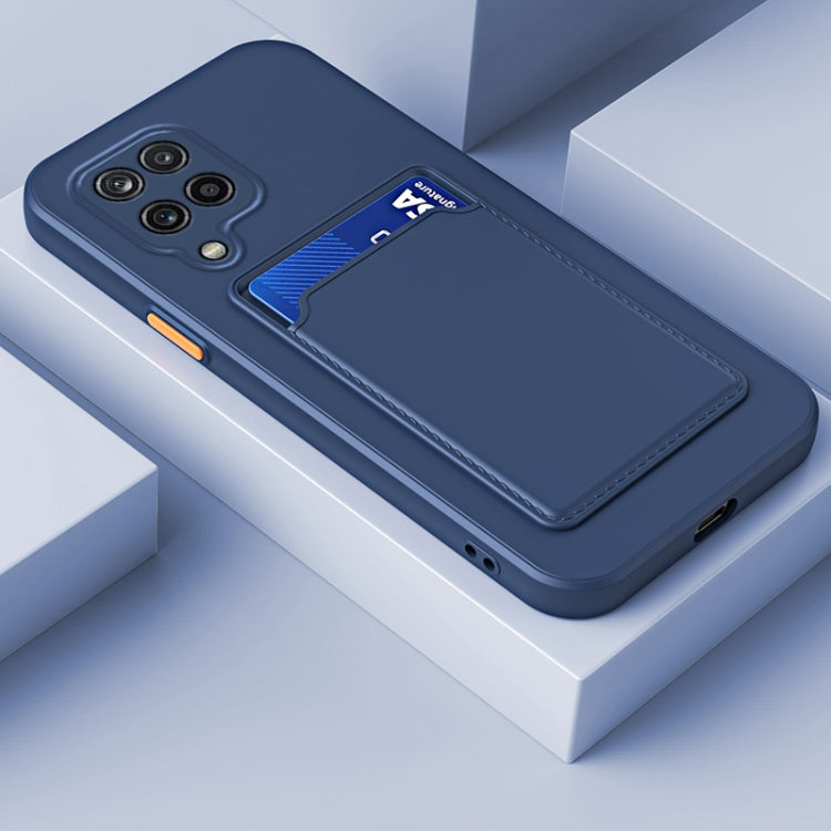 For Samsung Galaxy M12 Skin Feel Card TPU Contrast Color Button Phone Case