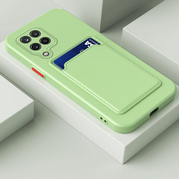 For Samsung Galaxy M12 Skin Feel Card TPU Contrast Color Button Phone Case