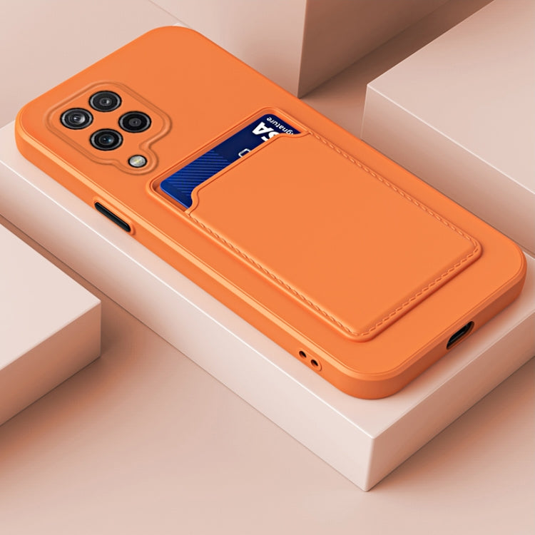 For Samsung Galaxy A22 4G Skin Feel Card TPU Contrast Color Button Phone Case