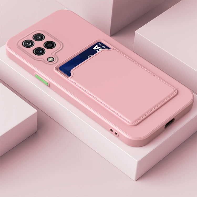 For Samsung Galaxy A22 4G Skin Feel Card TPU Contrast Color Button Phone Case