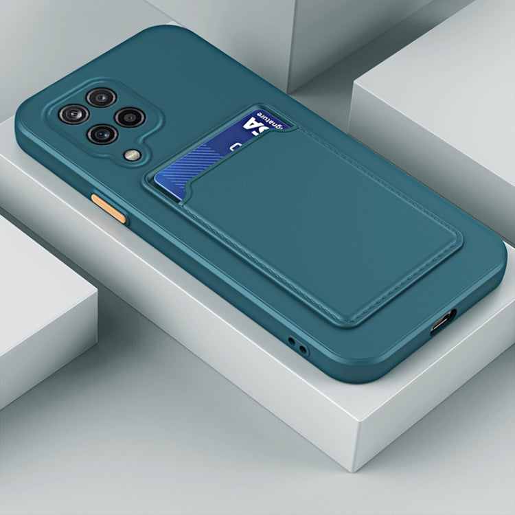 For Samsung Galaxy A22 4G Skin Feel Card TPU Contrast Color Button Phone Case