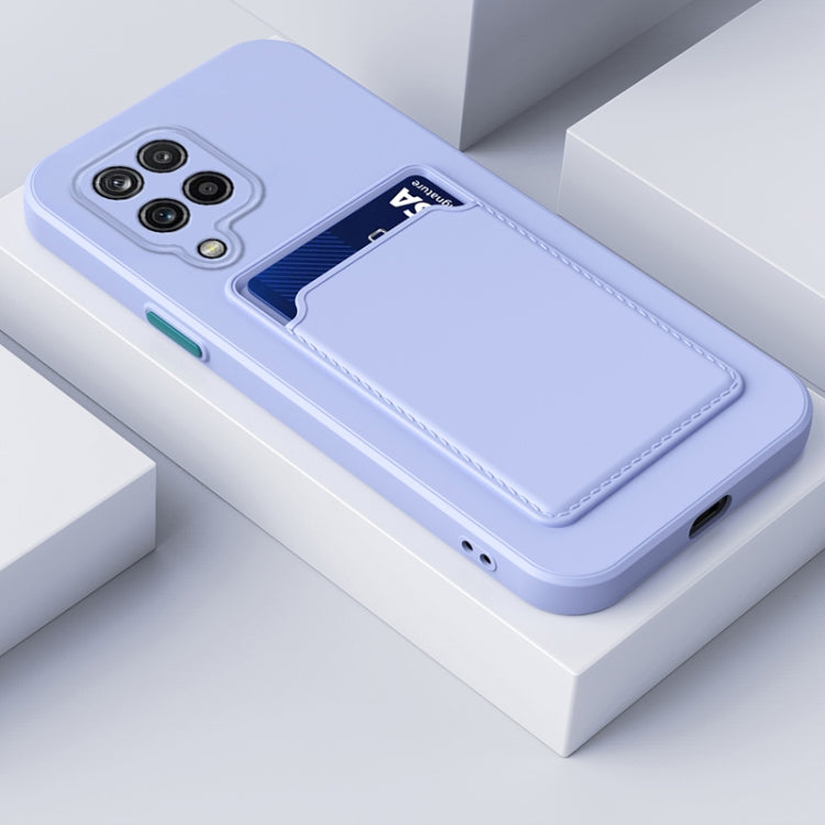 For Samsung Galaxy A22 4G Skin Feel Card TPU Contrast Color Button Phone Case