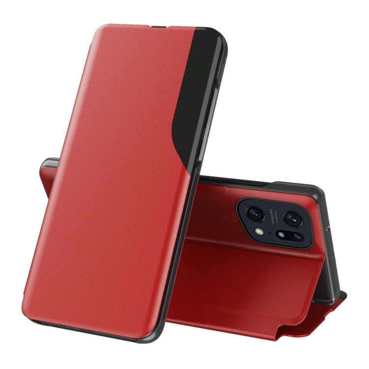For OPPO Find X5 Attraction Flip Holder Leather Phone Case