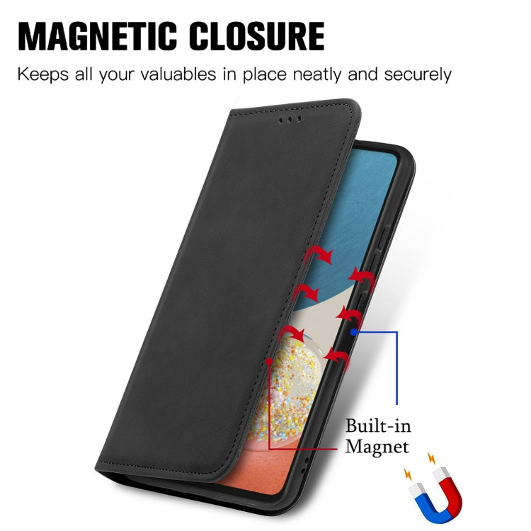 For Samsung Galaxy A73 5G Retro Skin Feel Magnetic Horizontal Flip Leather Phone Case