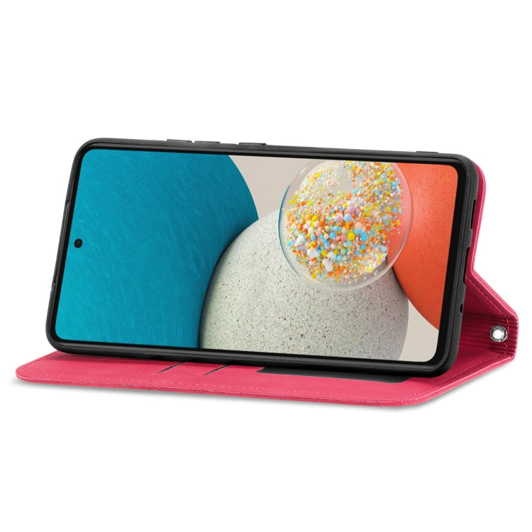 For Samsung Galaxy A73 5G Retro Skin Feel Magnetic Horizontal Flip Leather Phone Case