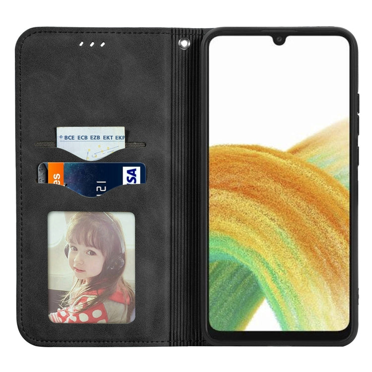 For Samsung Galaxy A13 4G Retro Skin Feel Magnetic Horizontal Flip Leather Phone Case