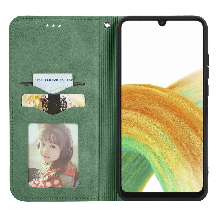 For Samsung Galaxy A13 4G Retro Skin Feel Magnetic Horizontal Flip Leather Phone Case