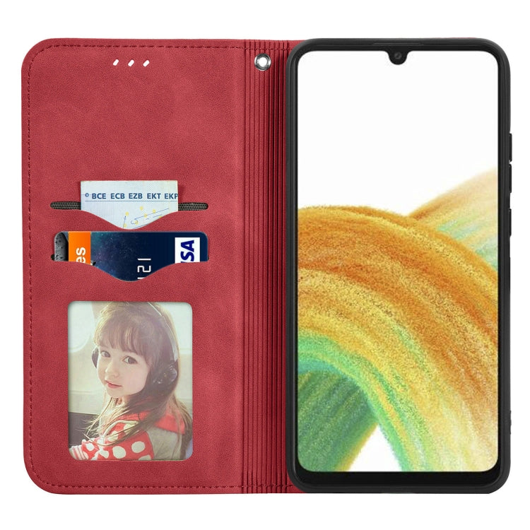 For Samsung Galaxy A13 4G Retro Skin Feel Magnetic Horizontal Flip Leather Phone Case
