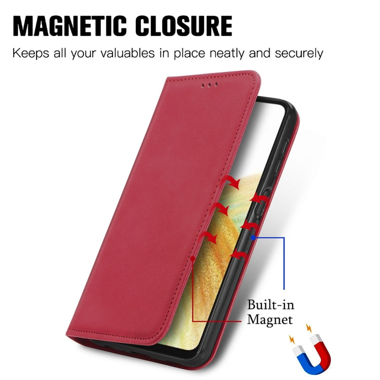 For Samsung Galaxy A13 4G Retro Skin Feel Magnetic Horizontal Flip Leather Phone Case