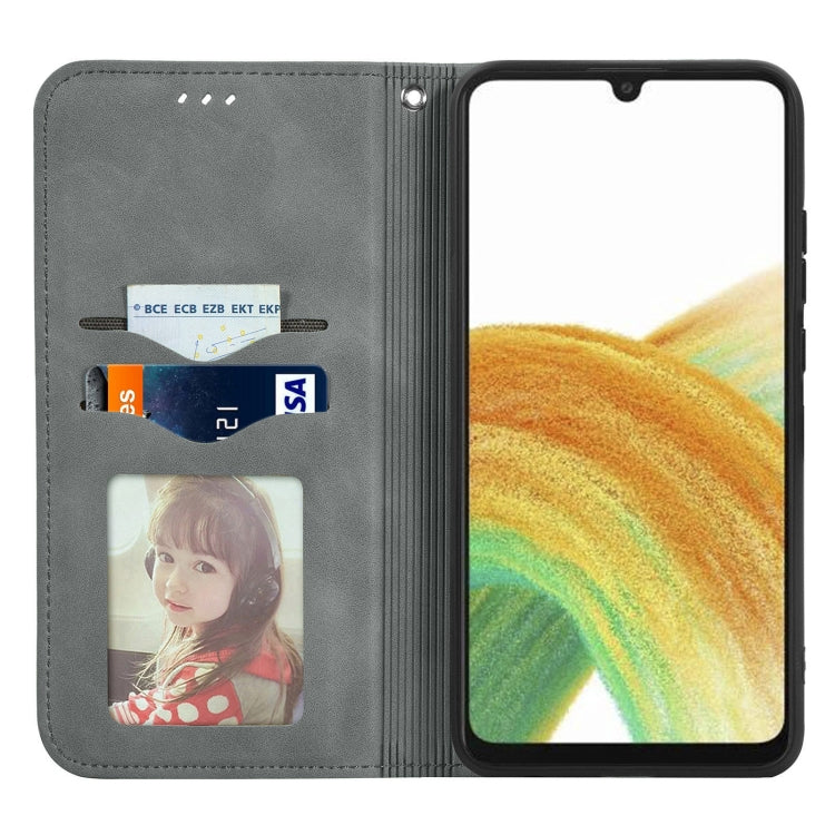 For Samsung Galaxy A13 4G Retro Skin Feel Magnetic Horizontal Flip Leather Phone Case