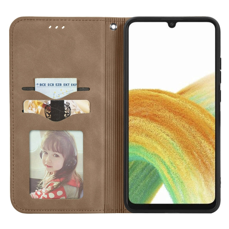 For Samsung Galaxy A13 4G Retro Skin Feel Magnetic Horizontal Flip Leather Phone Case