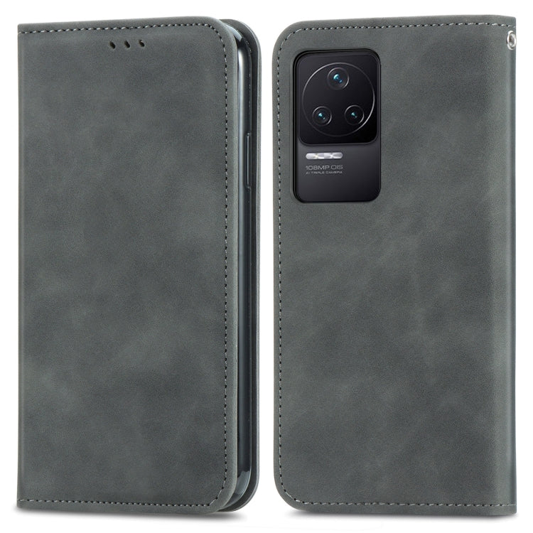 For Xiaomi Redmi K50 Pro Retro Skin Feel Magnetic Flip Leather Phone Case