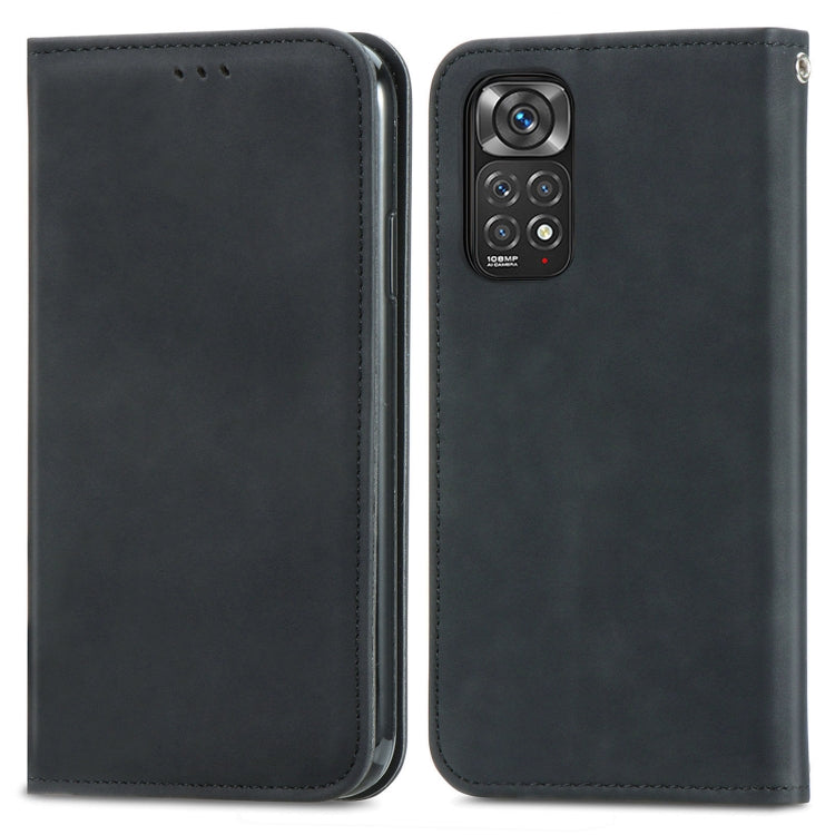 For Xiaomi Redmi Note 11 Pro Retro Skin Feel Magnetic Flip Leather Phone Case