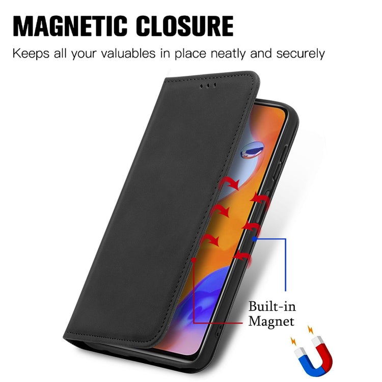 For Xiaomi Redmi Note 11 Pro Retro Skin Feel Magnetic Flip Leather Phone Case
