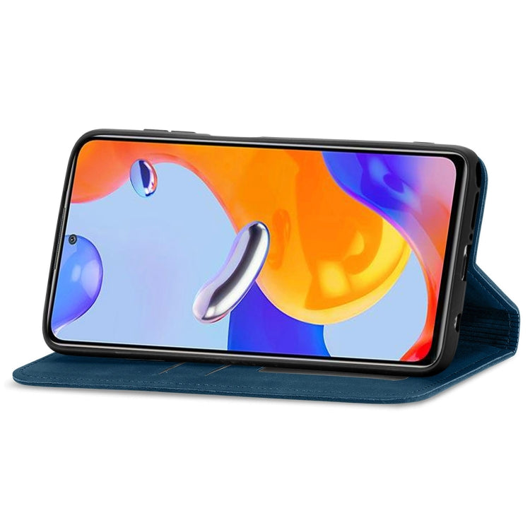 For Xiaomi Redmi Note 11 Pro Retro Skin Feel Magnetic Flip Leather Phone Case