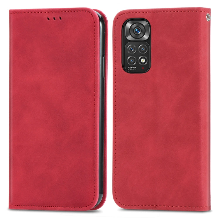For Xiaomi Redmi Note 11S Retro Skin Feel Magnetic Flip Leather Phone Case