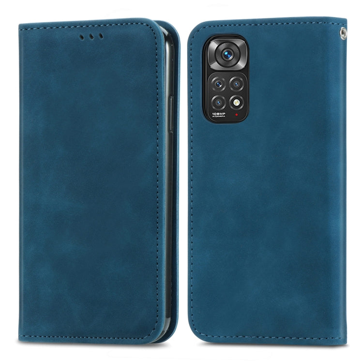 For Xiaomi Redmi Note 11S Retro Skin Feel Magnetic Flip Leather Phone Case