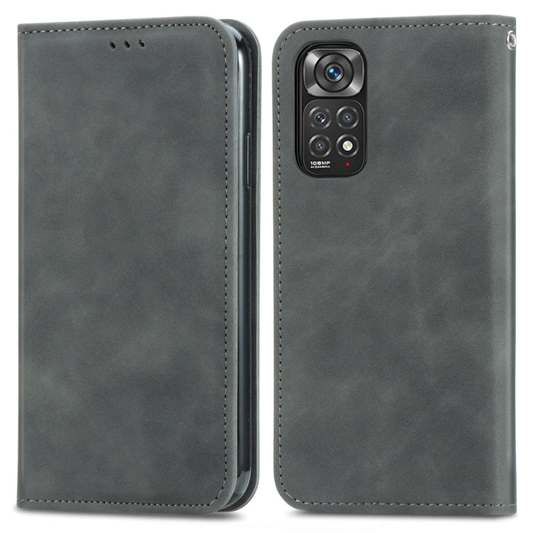 For Xiaomi Redmi Note 11S Retro Skin Feel Magnetic Flip Leather Phone Case