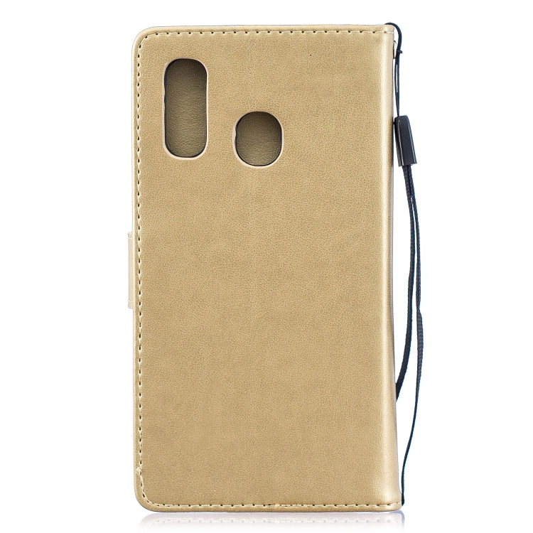 Diamond Encrusted Butterflies Love Flowers Pattern Horizontal Flip Leather Case for Samsung Galaxy A40 , with Holder & Card Slots & Wallet & Lanyard