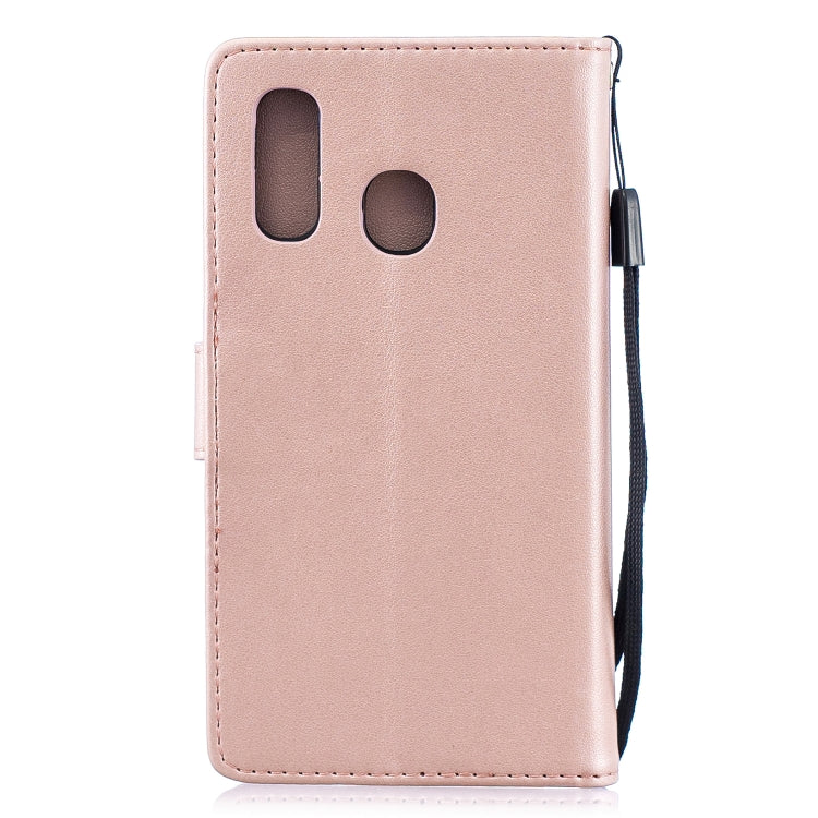 Diamond Encrusted Butterflies Love Flowers Pattern Horizontal Flip Leather Case for Samsung Galaxy A40 , with Holder & Card Slots & Wallet & Lanyard