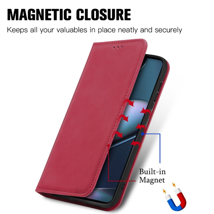For Motorola Edge X30 Retro Skin Feel Magnetic Horizontal Flip Leather Phone Case