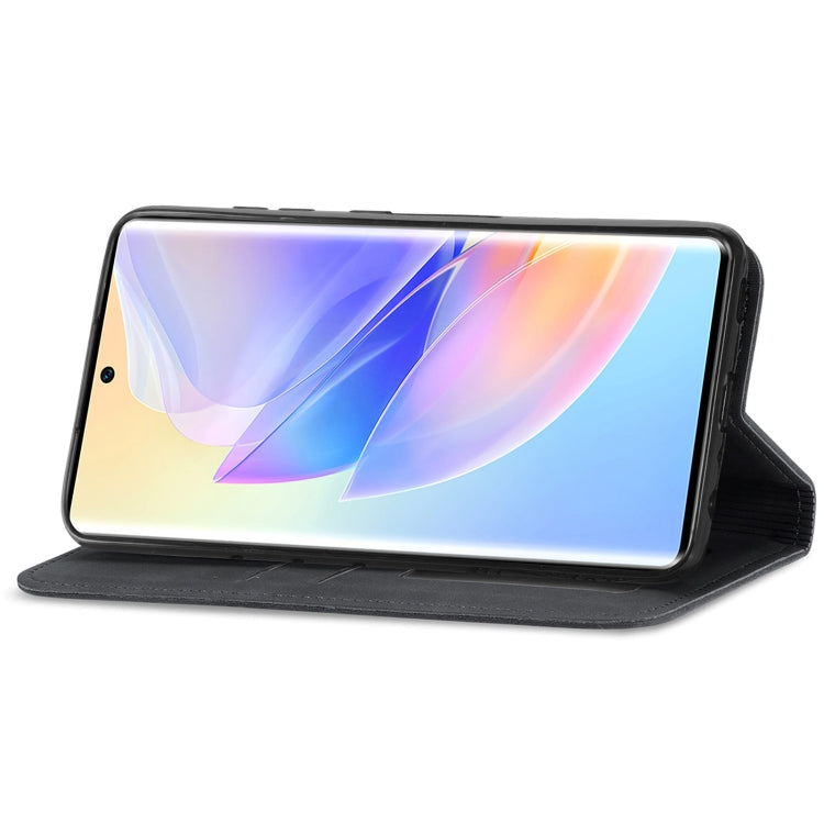 For Honor 60 SE Retro Skin Feel Magnetic Horizontal Flip Leather Phone Case