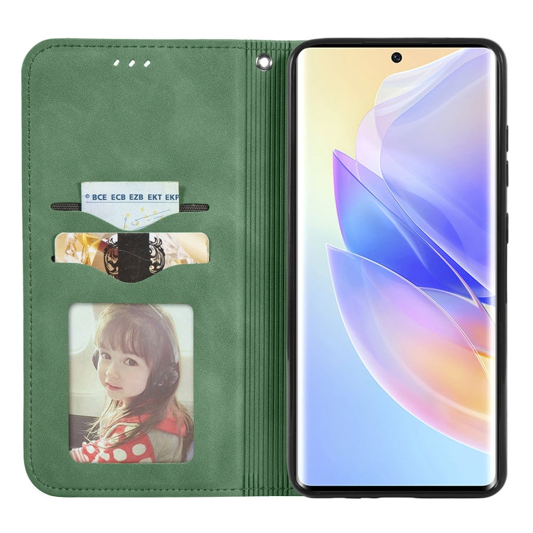 For Honor 60 SE Retro Skin Feel Magnetic Horizontal Flip Leather Phone Case