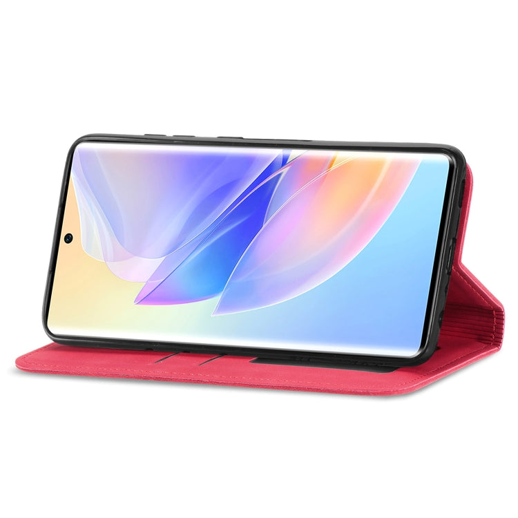 For Honor 60 SE Retro Skin Feel Magnetic Horizontal Flip Leather Phone Case