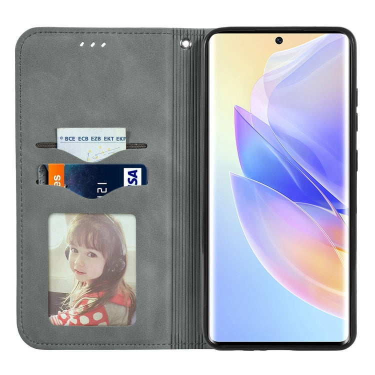For Honor 60 SE Retro Skin Feel Magnetic Horizontal Flip Leather Phone Case