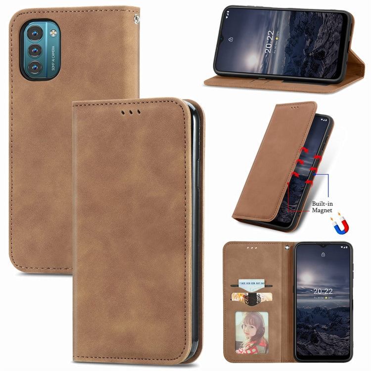 For Nokia G21 Retro Skin Feel Magnetic Horizontal Flip Leather Phone Case