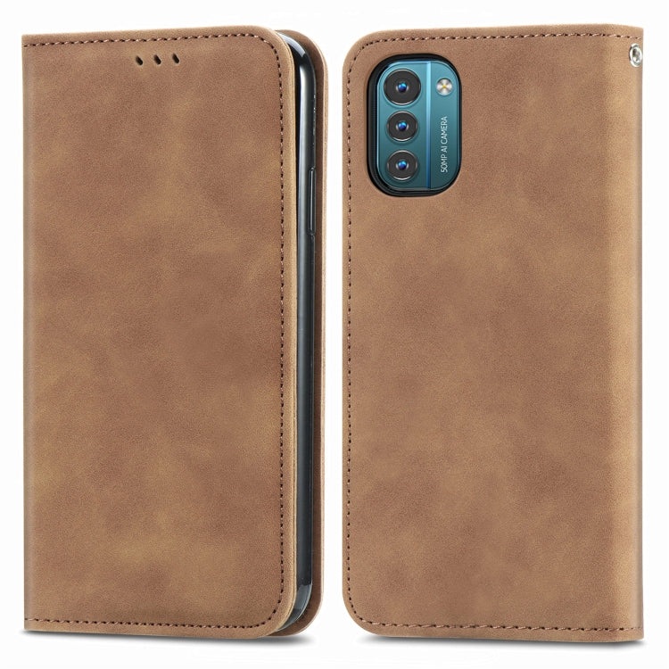 For Nokia G21 Retro Skin Feel Magnetic Horizontal Flip Leather Phone Case