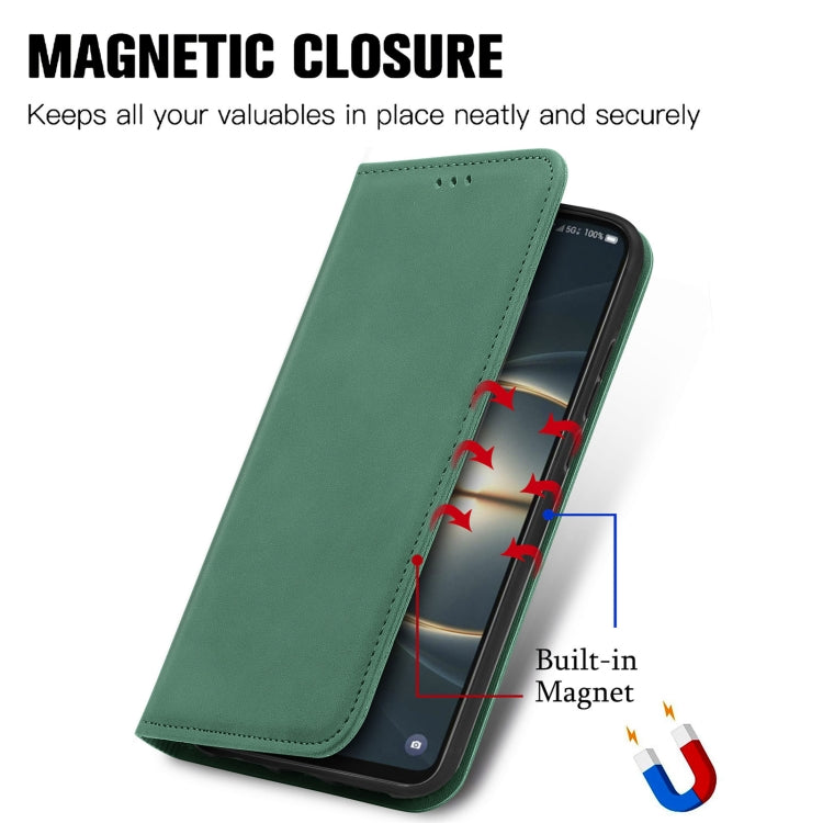 For TCL 30 V 5G Retro Skin Feel Magnetic Horizontal Flip Leather Phone Case
