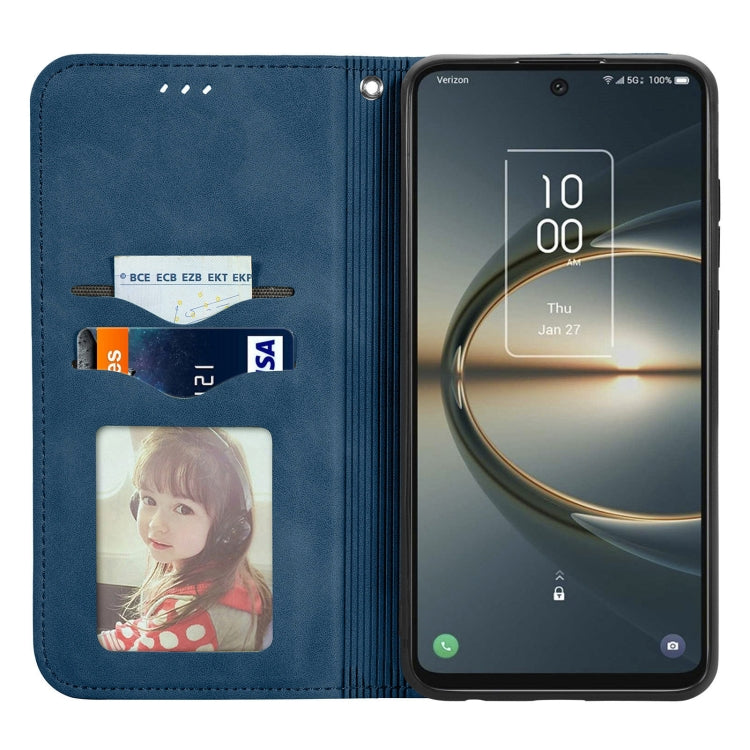 For TCL 30 V 5G Retro Skin Feel Magnetic Horizontal Flip Leather Phone Case