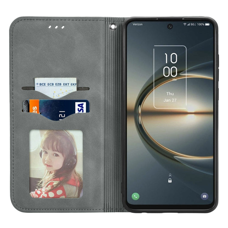 For TCL 30 V 5G Retro Skin Feel Magnetic Horizontal Flip Leather Phone Case