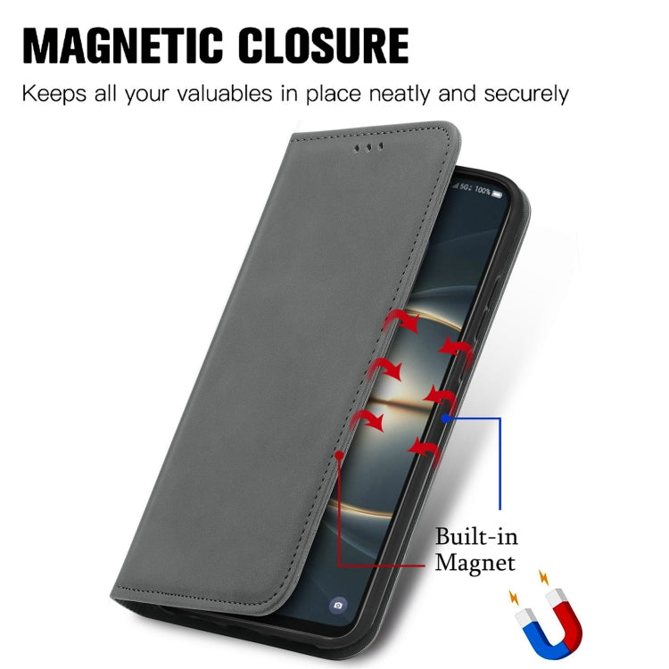 For TCL 30 V 5G Retro Skin Feel Magnetic Horizontal Flip Leather Phone Case