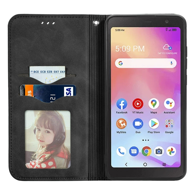 For TCL A509DL / A3 Retro Skin Feel Magnetic Horizontal Flip Leather Phone Case