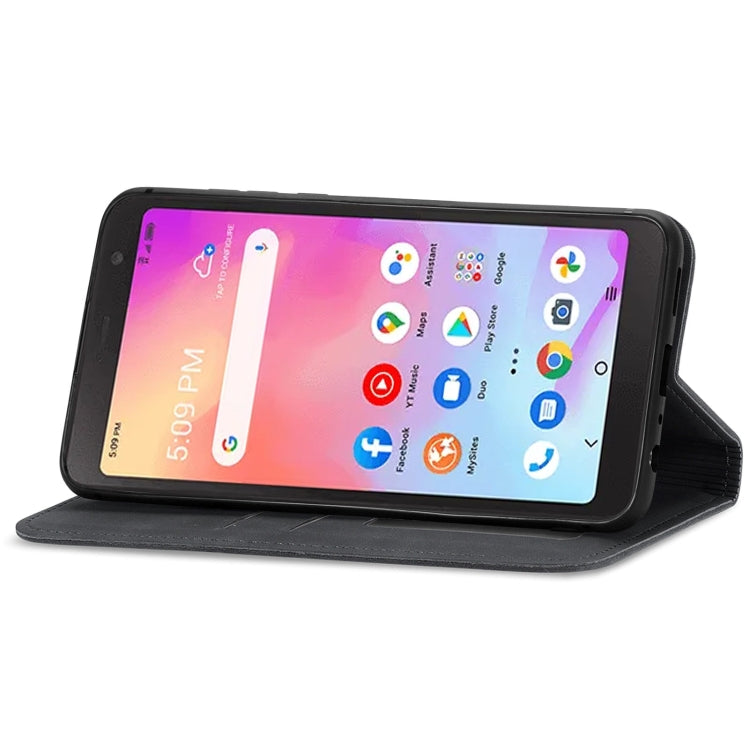 For TCL A509DL / A3 Retro Skin Feel Magnetic Horizontal Flip Leather Phone Case