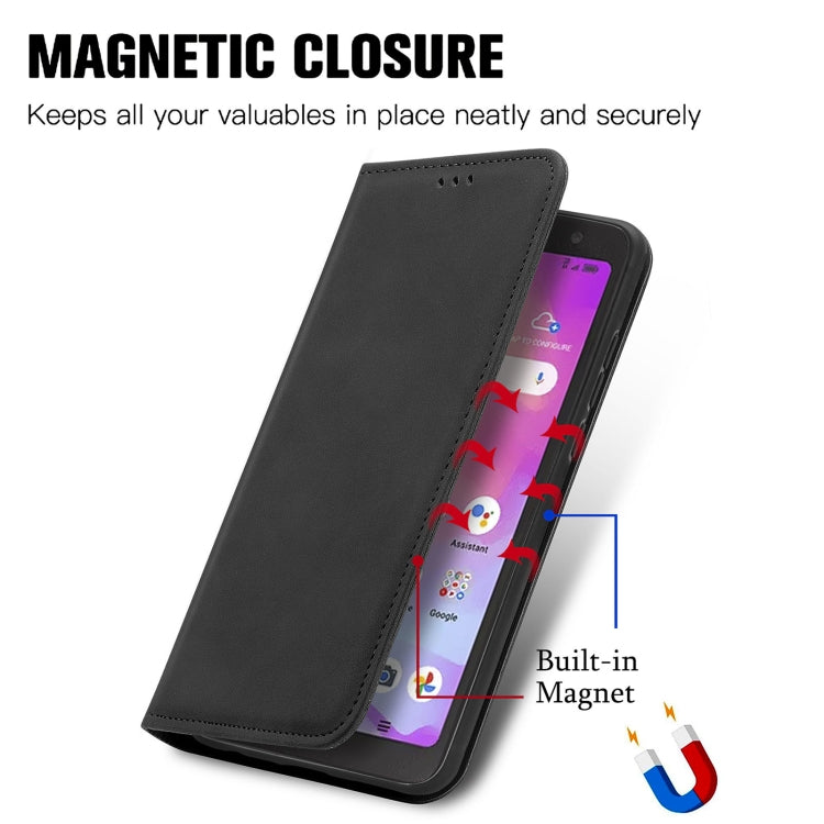 For TCL A509DL / A3 Retro Skin Feel Magnetic Horizontal Flip Leather Phone Case