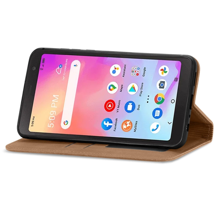 For TCL A509DL / A3 Retro Skin Feel Magnetic Horizontal Flip Leather Phone Case