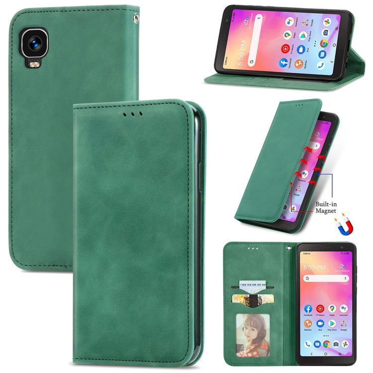 For TCL A509DL / A3 Retro Skin Feel Magnetic Horizontal Flip Leather Phone Case