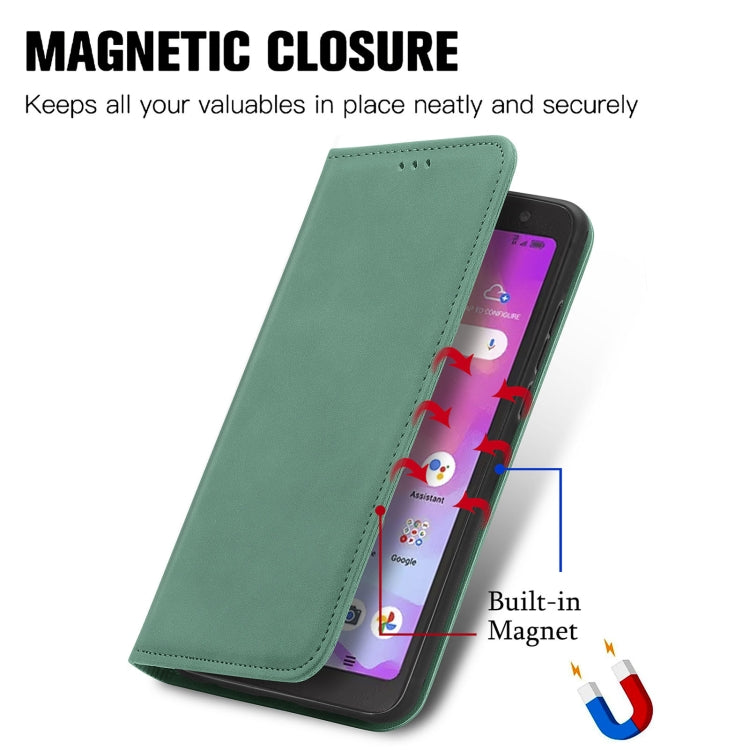For TCL A509DL / A3 Retro Skin Feel Magnetic Horizontal Flip Leather Phone Case