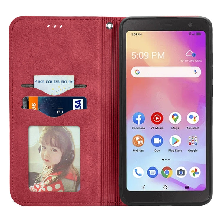 For TCL A509DL / A3 Retro Skin Feel Magnetic Horizontal Flip Leather Phone Case