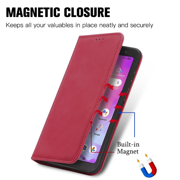 For TCL A509DL / A3 Retro Skin Feel Magnetic Horizontal Flip Leather Phone Case
