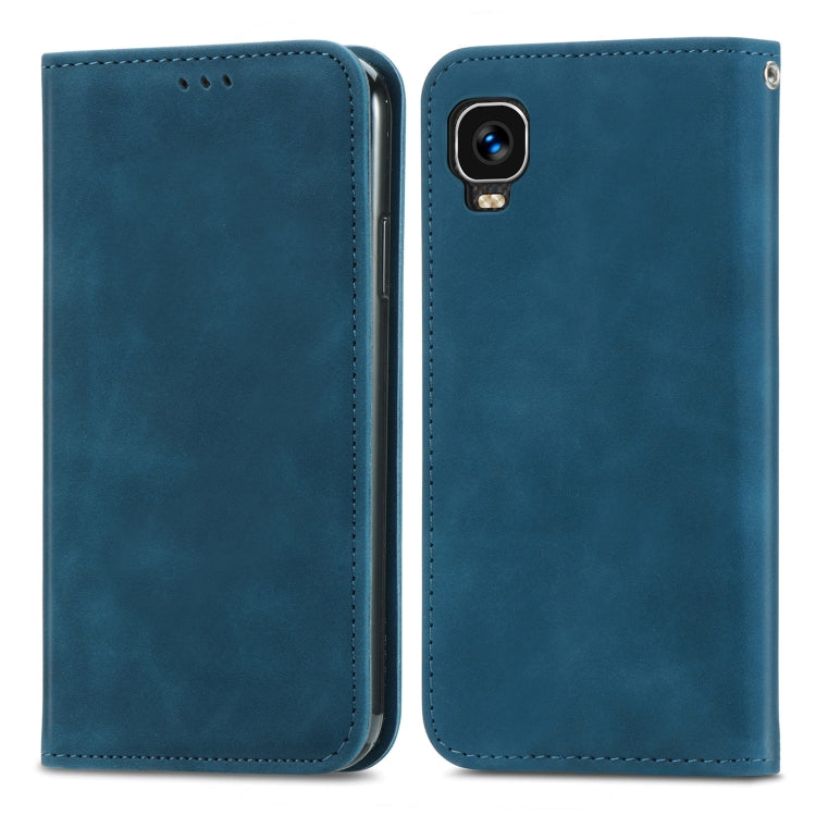 For TCL A509DL / A3 Retro Skin Feel Magnetic Horizontal Flip Leather Phone Case