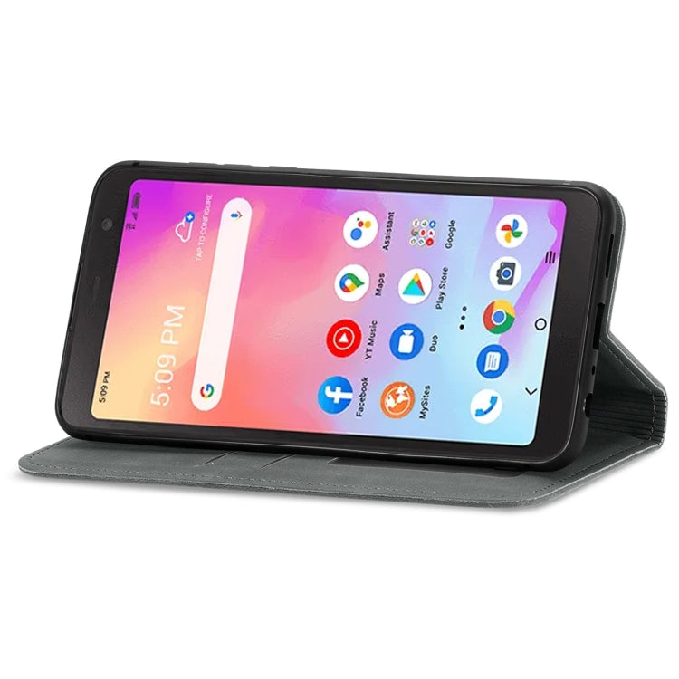 For TCL A509DL / A3 Retro Skin Feel Magnetic Horizontal Flip Leather Phone Case