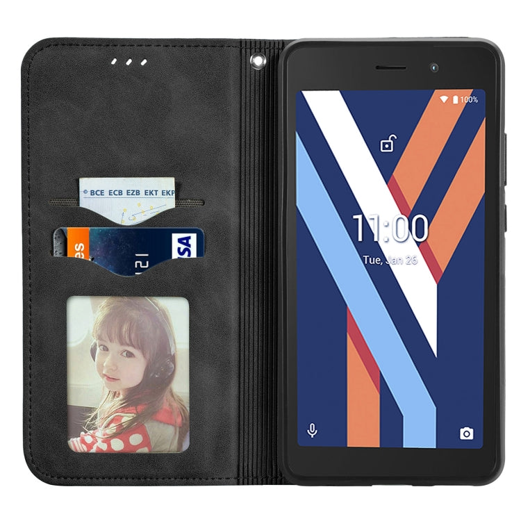 For Wiko Y52 Retro Skin Feel Magnetic Horizontal Flip Leather Phone Case